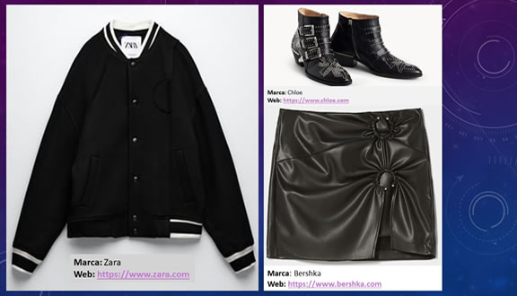 Tip 1: combinar chaqueta bombre con falda de cuero color negro y calzados