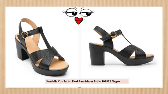 Sandalias para mujer con tacón Flexi